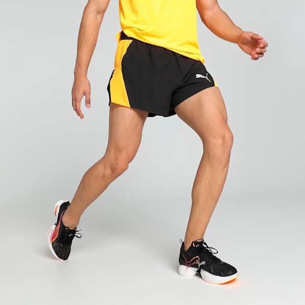 RUN VELOCITY Men's 3" Running Shorts, PUMA Black-Sun Stream, extralarge-IND